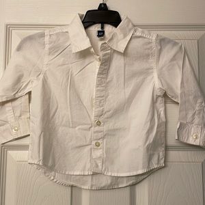 Baby Gap long sleeve button down white shirt